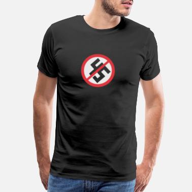 Runxin Swastika Fashion Funny Tshirts O-Neck for Man Black 