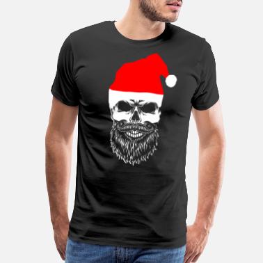 majadero Claus Bad Santa calavera navidad Skull Señora T-Shirt Team