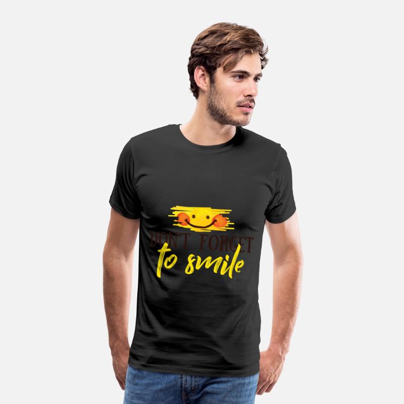 Smile - Don't forget to smile' Men's Premium T-Shirt | Spreadshirt