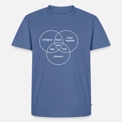 Nerd Geek Dork Dweeb Venn Diagram Menâs Premium T-Shirt ...