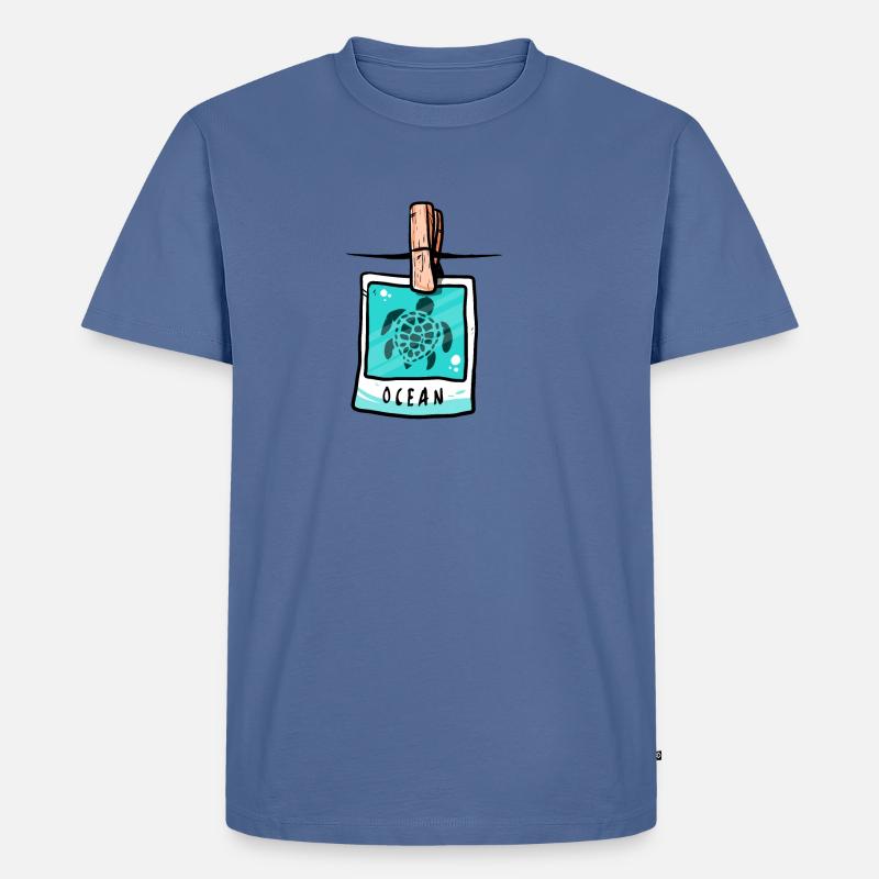 Vsco Girl Turtle Ocean Polaroid Shirt And Stickers Men S Premium T