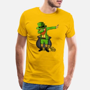 St Patricks Day Leprechaun Dabbing Dance Designs - Men’s Premium T-Shirt