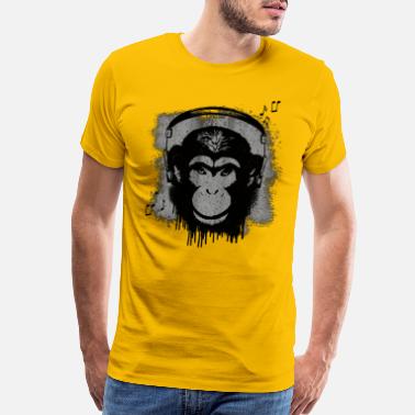 Ape Monkey with Headphones - Men’s Premium T-Shirt