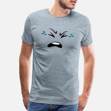 comic face cry - Men’s Premium T-Shirt