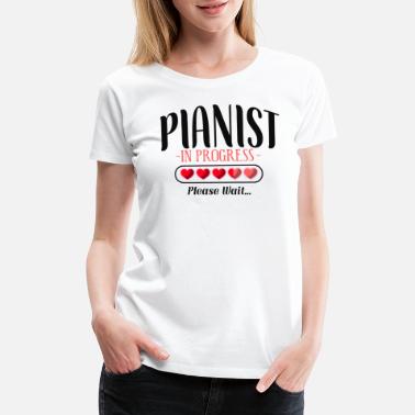 Musician Piano Teacher Pianist Future Heart - Women&#39;s Premium T-Shirt