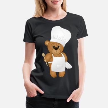 Teddy Bear Cute Chef Teddy Bear - Women&#39;s Premium T-Shirt