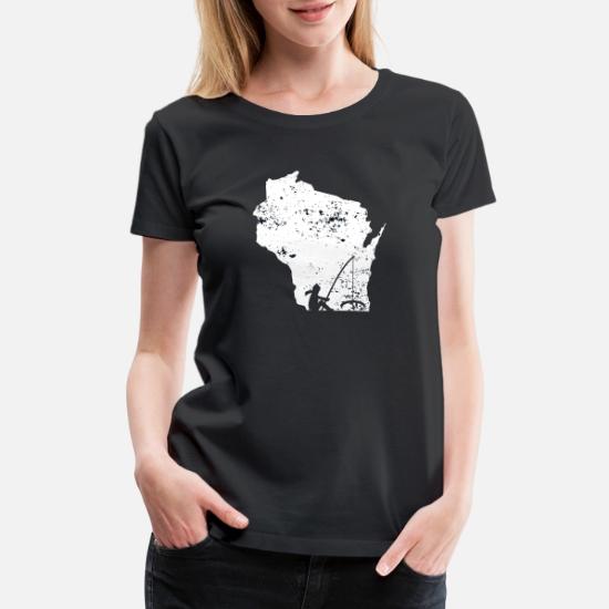 Funny Ice Fishing Winter Pole Line Fish Sport Women S Premium T Shirt Spreadshirt