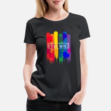 Rainbow Love Wins LGBT - Women&#39;s Premium T-Shirt