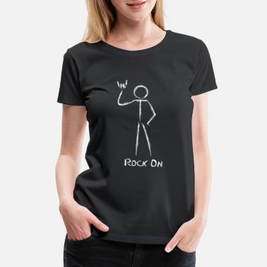 Rock stickman rock on - Women&#39;s Premium T-Shirt