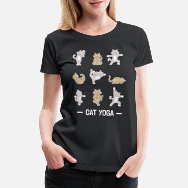 Cats Animals Cat Yoga Funny Cat Women/'s V-Neck T-Shirt
