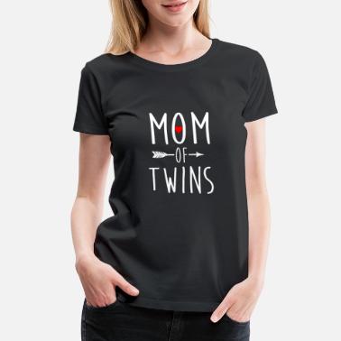 Double Blessed V Neck T Shirt Top Twin Mum Mom Trouble Gift Present Baby Shower