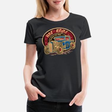 Homme Hotrod T-shirt à manches longues Vintage Classic Hot Rod Service Garage Clothing 