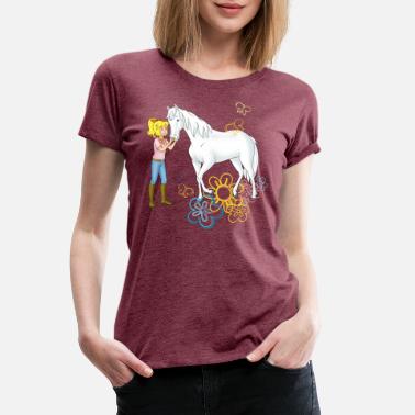 Horse Bibi and Tina &#39;Sabrina with Bibi and flowers&#39; - Women&#39;s Premium T-Shirt
