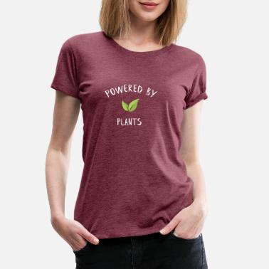 Funny Vegetarian gift idea Tee POWERED BY PLANT vegan T-shirt