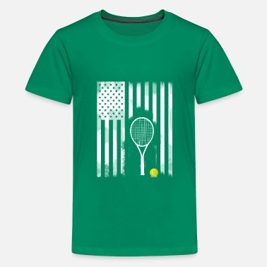 Tennis tennis American flag Hit racket Court Us open usa - Kids&#39; Premium T-Shirt
