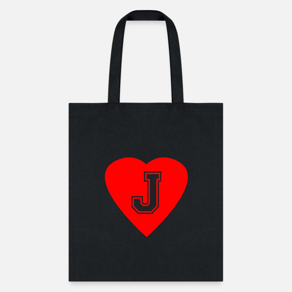 Heart Letter J Name Initials Spelling Love Gift Tote Bag Spreadshirt Rusty old steel letter j. heart letter j name initials spelling love gift tote bag black