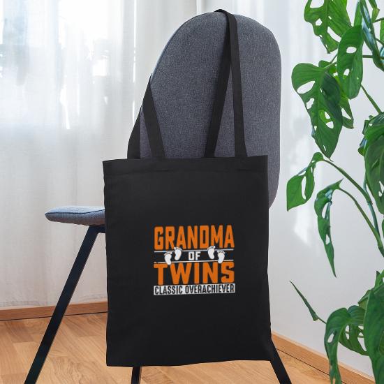 mom dad mother father gift Grandma of Twins tote bag 