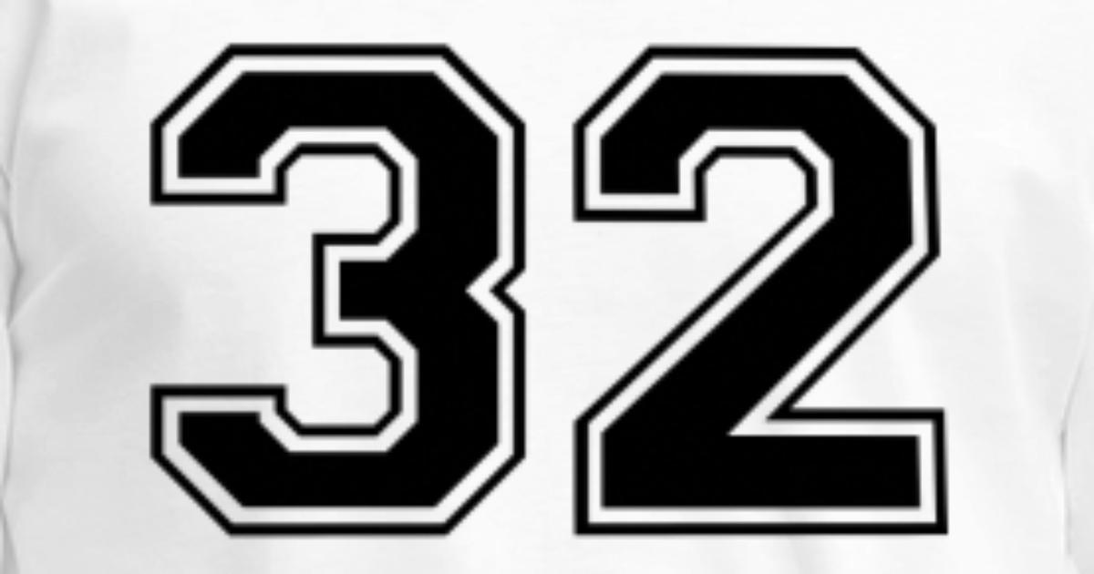  Varsity Number 32 Men s Premium Longsleeve Shirt Spreadshirt