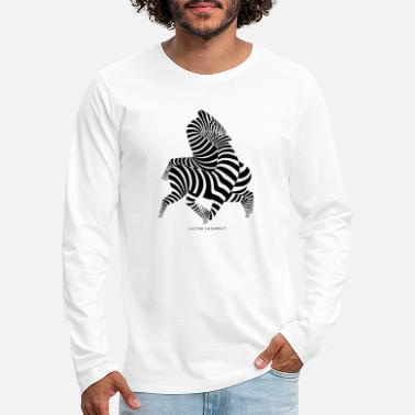 Illusion Zebras - Victor Vasarely - Men&#39;s Premium Longsleeve Shirt