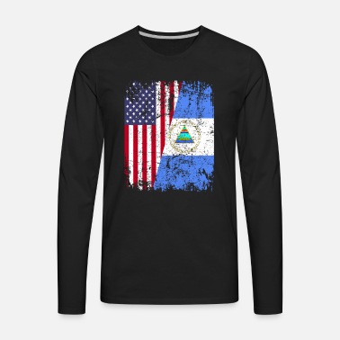 Retro Flag of Nicaragua American with Roots Vintage Black Tank Top