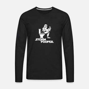 Storm Trooper Pooper Classic Sci fi Funny Star Wars Humor Long Sleeve T-shirt 