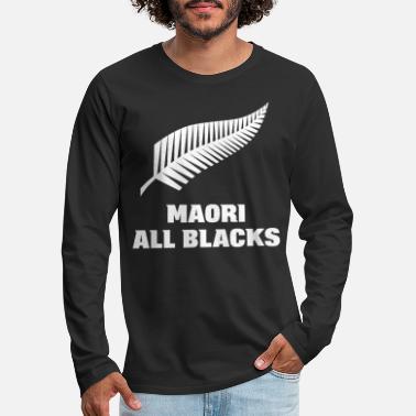 New Zealand MAORI All Blacks long-sleeve rugby jersey shirt S-3XL 