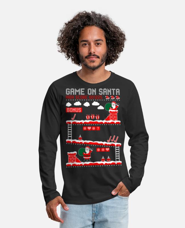 Game On Santa High Score Ugly Christmas T-Shirt