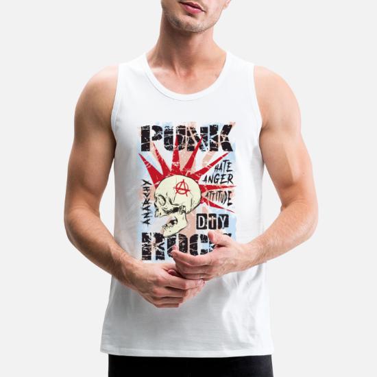 Finest Prints Anarchy Symbol Punk Not Dead UK Mens Tank Top Shirt