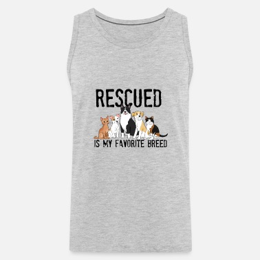 My Favorite Breed Is Rescued Dog Adopt Shelter Paw Print Puppy Girls Tank Top 