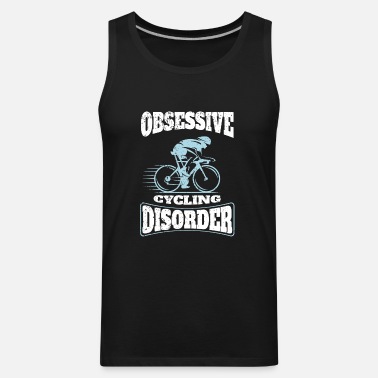 OCD Obsessive Cycling Disorder Funny Bicycle Cyclist Mens Tank Top Sleeveless Shirt White Small