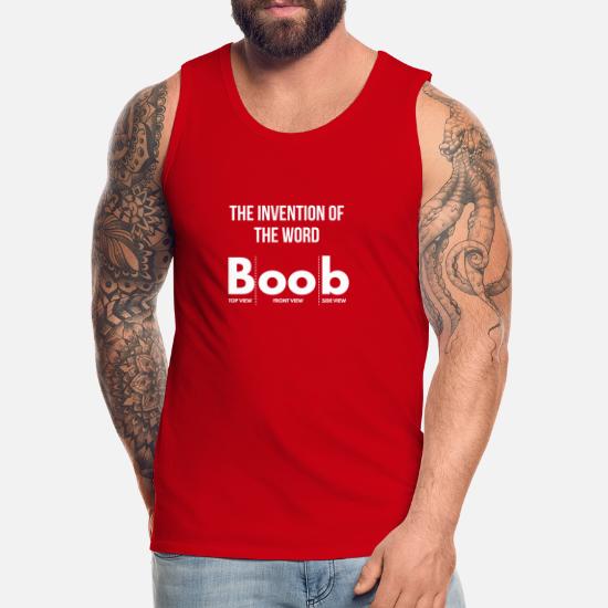 Men's sleeveless shirt funny saying boobs boobies tank top muscle tee shirt 