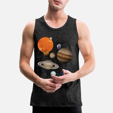 System Solar System Outer Space Explorer Camp shirt - Men&#39;s Premium Tank Top