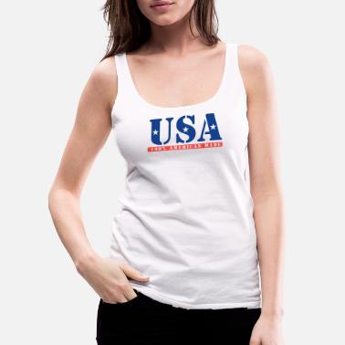 USA American Made Patriotic 4th of July Design - Women&#39;s Premium Tank Top