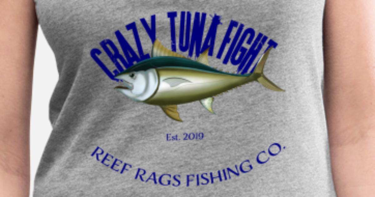 Crazy Tuna Fight Women's Racerback Tank Deep Sea Fishing