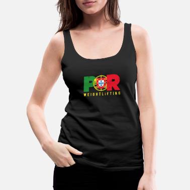 Portugal Shield Portuguese Flag Crest Soccer Olympics Ladies Beater Tank Top