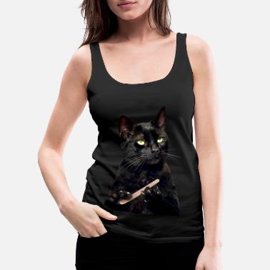 Cat Tank Top Wildflower Shirt Cat Mom Gift Floral Tank Top Cat Lady Black Cat Shirt Floral Print Gardening Gift