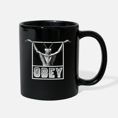 Conspiracy Obey The Bug - Funny Obey Me Mantis Alien - Full Color Mug