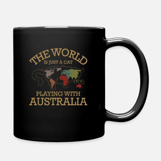 The World Is Just A Cat Playing With Australia Tee Full Color Mug Spreadshirt