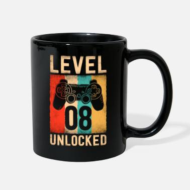 Space Level 8 Unlocked 8th Birthday Party - Full Color Mug