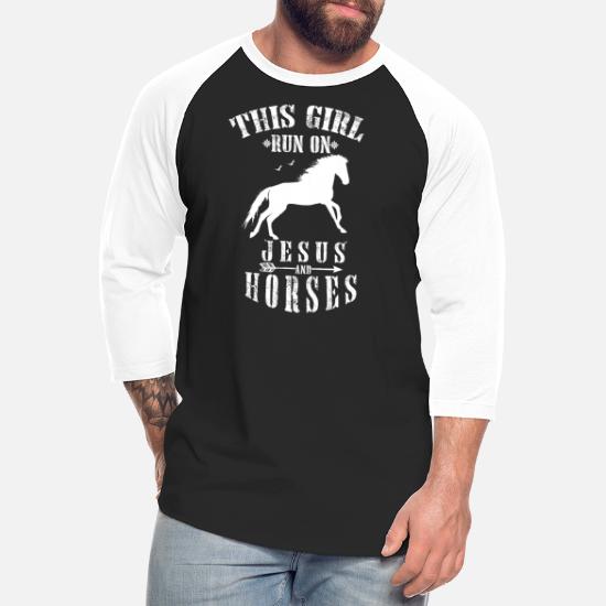 This Girl Runs On Jesus And Horses Gift for Girl Who loves Horses Unisex Jersey Short Sleeve Tee