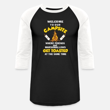 Fights Fire With Marshmallows Funny Camping Long Sleeve T-Shirt