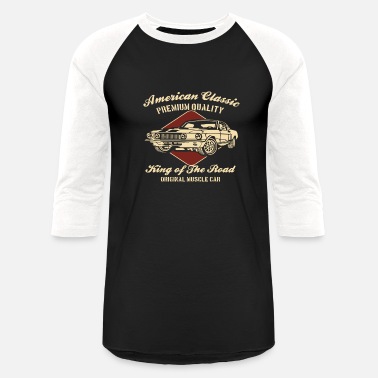 American Classic Muscle Car Black Tee Shirt King of The Road Unisex Tee 