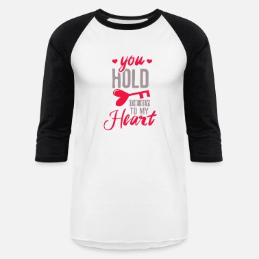 Valentine's Day You hold the key to my Heart Love Couple Crush - Unisex Baseball T-Shirt