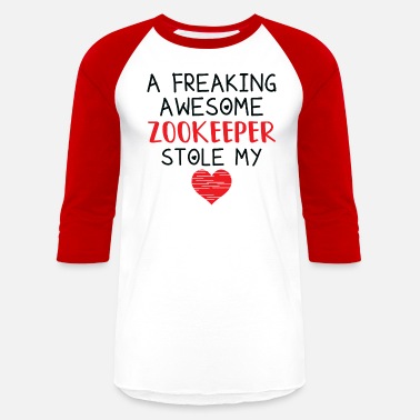 Valentine's Day Zookeeper Valentines Funny Red Heart - Unisex Baseball T-Shirt