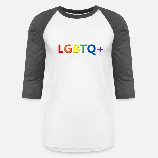 Men's Rainbow Human Raglan Baseball T-Shirt LGBT Love Gay Bi Pride Equality B805
