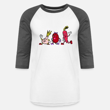 Cartoon Happy Vegetables - Unisex Baseball T-Shirt