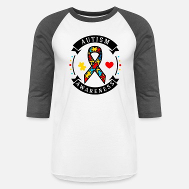 Awareness Ribbon Autism Awareness ribbon - Unisex Baseball T-Shirt