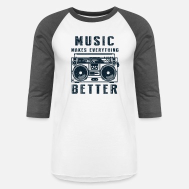 Dj Music makes everything better old school - Unisex Baseball T-Shirt