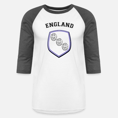 England Three Heraldic Lions Soccer Raglan Baseball Tee 
