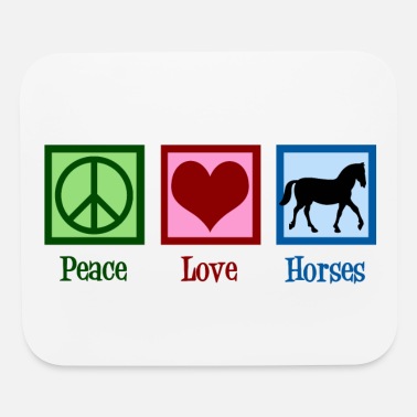 Horse Peace Love Horses - Mouse Pad